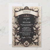 Touch Papyrus  Retro Vellum Overlay Bruiloft Kaart (Voorkant)