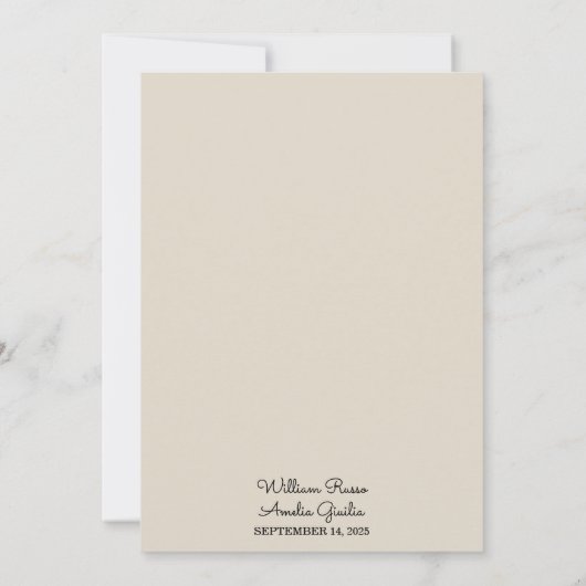 Touch Papyrus Retro Vellum Overlay Bruiloft Kaart (Achterkant)