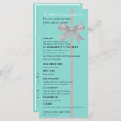 Touch Silver Wedding Suite Bridal Party Ceremonie Programmakaart (Voorkant / Achterkant)