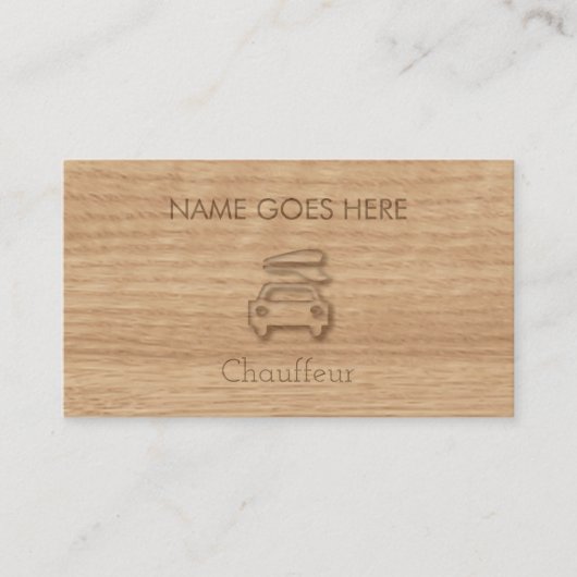 "Touch Wood" Chauffeur-Visitekaartjes Visitekaartje (Voorkant)