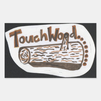 Touch Wood Rechthoekige Sticker