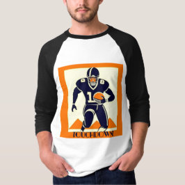 Touchdown Amerikaans Football Art Deco Graphic T-shirt
