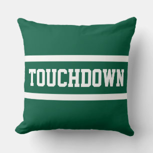 TOUCHDOWN Atletisch Jager Groene Witte Strepen Kussen