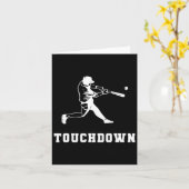 Touchdown Baseball Humor Funny Touchdown Baseball Kaart (Gele Bloem)