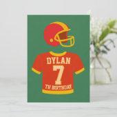 Touchdown Birthday Invitation – Football Party Inv Kaart (Staand voorkant)