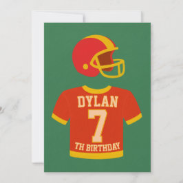 Touchdown Birthday Invitation – Football Party Inv Kaart