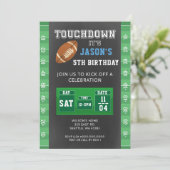Touchdown Boy Voetbal Kaart (Staand voorkant)