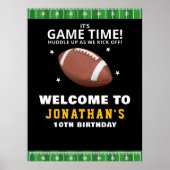  Touchdown Celebration: Football Field Birthday bo Poster (Voorkant)