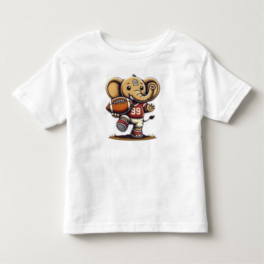 Touchdown Elephant: Cartoon Football Kinder Shirts (Voorkant)