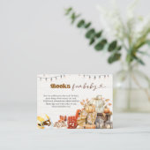 Touchdown en Tiny Toes Baby shower Boeken voor Bab Informatiekaartje (Staand voorkant)