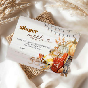 Touchdown en Tiny Toes Baby shower Luier Raffle Informatiekaartje