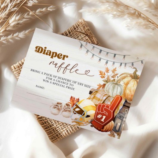 Touchdown en Tiny Toes Baby shower Luier Raffle Informatiekaartje