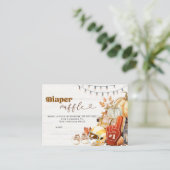 Touchdown en Tiny Toes Baby shower Luier Raffle Informatiekaartje (Staand voorkant)