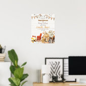 Touchdown en Tiny Toes Baby Shower Welkom Bord Poster (Thuiskantoor)