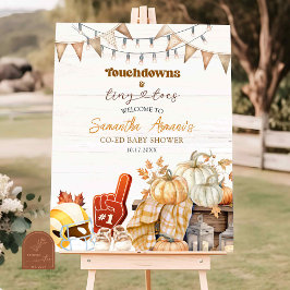 Touchdown en Tiny Toes Baby shower Welkomstbord Poster