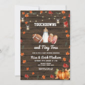 Touchdown en Tiny Toes Football Melk Baby shower Kaart (Voorkant)
