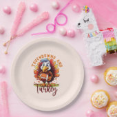 Touchdown en Turkije Thanksgiving Papieren Bordje (Feest)