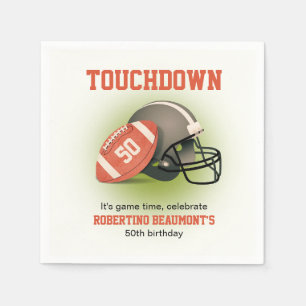 Touchdown Fifty Vintage Voetbal 50e Verjaardag Servet