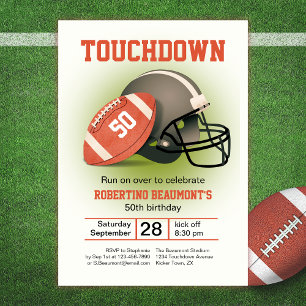 Touchdown Fifty Vintage Voetbal 50ste Verjaardag Kaart