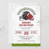 Touchdown Football Birthday Party Invitation Kaart (Voorkant)