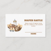 Touchdown Football Boy Diaper Raffle Baby Shower Informatiekaartje (Voorkant)