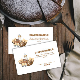 Touchdown Football Boy Diaper Raffle Baby Shower Informatiekaartje