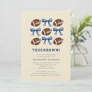 Touchdown Football en Strikte Boogjes Baby Shower Kaart