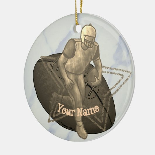 Touchdown-football-ornament Keramisch Ornament (Links)