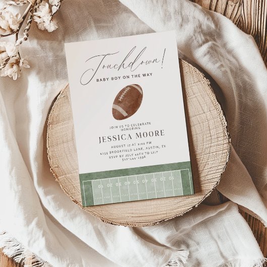 Touchdown Football Theme Baby Shower Kaart