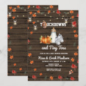 Touchdown Football Tiny Toes Pompoen Baby shower Kaart (Voorkant / Achterkant)