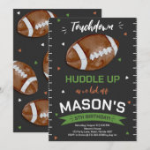 Touchdown Football Verjaardag Kaart (Voorkant / Achterkant)