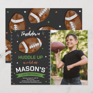 Touchdown Football Verjaardagsfoto Kaart