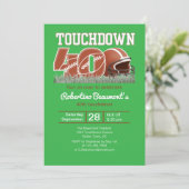 Touchdown Forty Funny Football 40ste verjaardag Kaart (Staand voorkant)