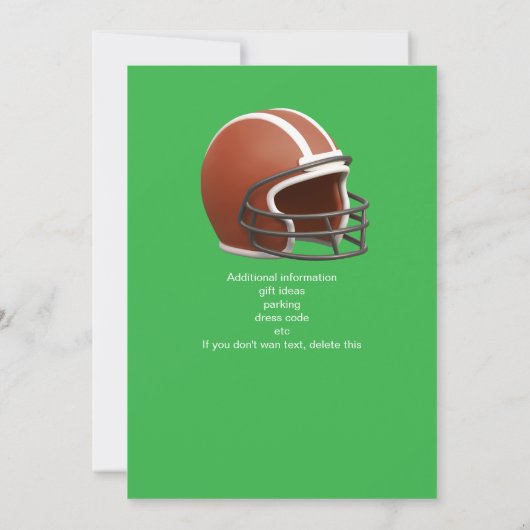 Touchdown Forty Funny Football 40ste verjaardag Kaart (Achterkant)