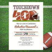Touchdown Forty Funny Football 40ste verjaardag Kaart