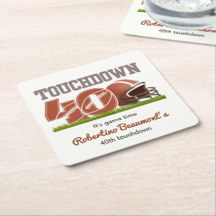 Touchdown Forty Funny Football 40ste verjaardag Kartonnen Onderzetters