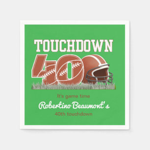 Touchdown Forty Funny Football 40ste verjaardag Servet