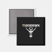 Touchdown Grappig Voetbal En Wijnliefhebbers Cadea Magneet (Voorkant / Achterkant)