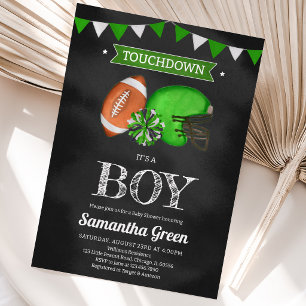 Touchdown Het is een Jongen Baby Shower Kaart