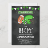 Touchdown Het is een Jongen Baby Shower Kaart (Voorkant)