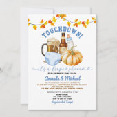 Touchdown het is een luierdouche Pumpkin Beer Herf Kaart (Voorkant)