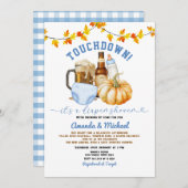 Touchdown het is een luierdouche Pumpkin Beer Herf Kaart (Voorkant / Achterkant)