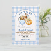 Touchdown het is een luiershow Pumpkin Bier Herfst Kaart (Staand voorkant)