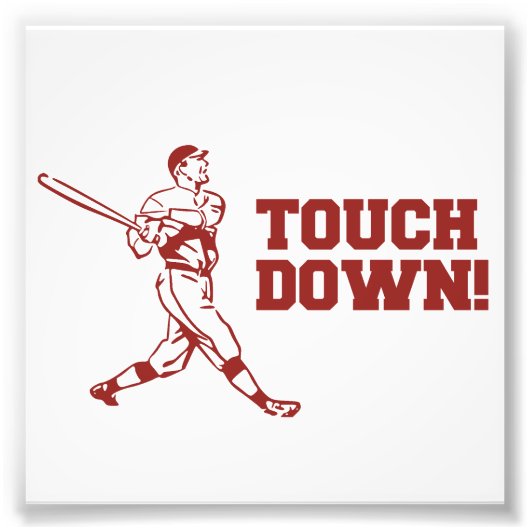 Touchdown Homerun Baseball Football Sports Foto Afdruk (Voorkant)