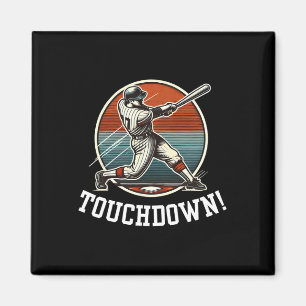 Touchdown Homerun Sport Mash Up Voetbal Honkbal Magneet