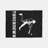 Touchdown honkbal humor Grappige Touchdown honkbal Fleece Deken (Voorkant (Horizontaal))