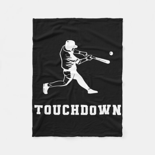 Touchdown honkbal humor Grappige Touchdown honkbal Fleece Deken (Voorkant)