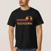 Touchdown honkbal retro zonsondergang speler t-shirt (Voorkant)