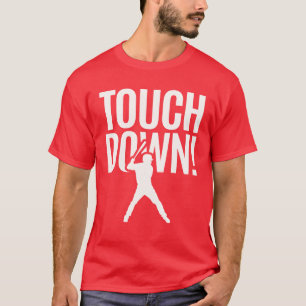 Touchdown honkbal sport grappige retro familie t-shirt