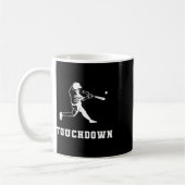Touchdown-honkbalhumor Grappige Touchdown-honkbal Koffiemok (Links)